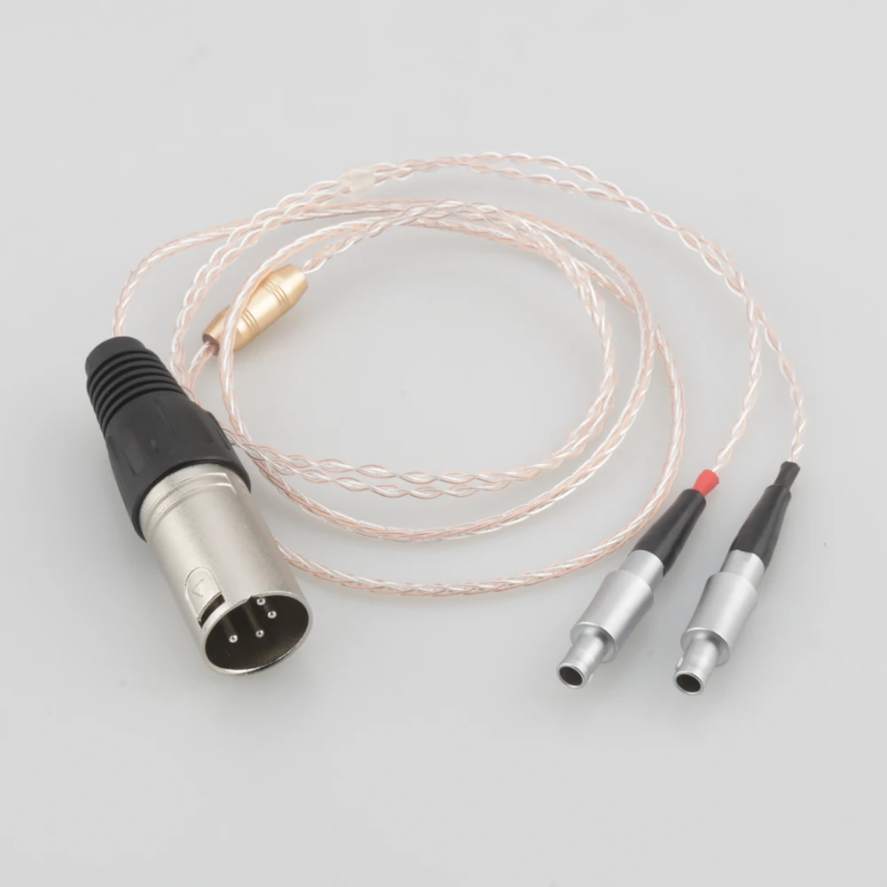 New HiFi Compatible Audio Upgrade Cable Replacement for HD800 HD800S Headphone 4 pin XLR Male Plug Replacement Upgrade Cable