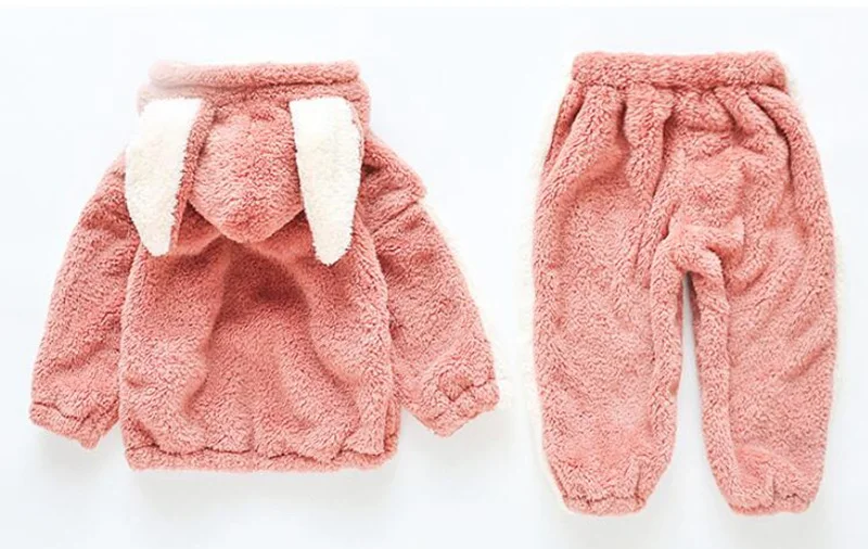 CROAL CHERIE Fashion Fleece Kids Boys Girls Clothes Sets Autumn Winter Baby Clothes Children's Clothing Sets Velvet Coat + Pants (3)
