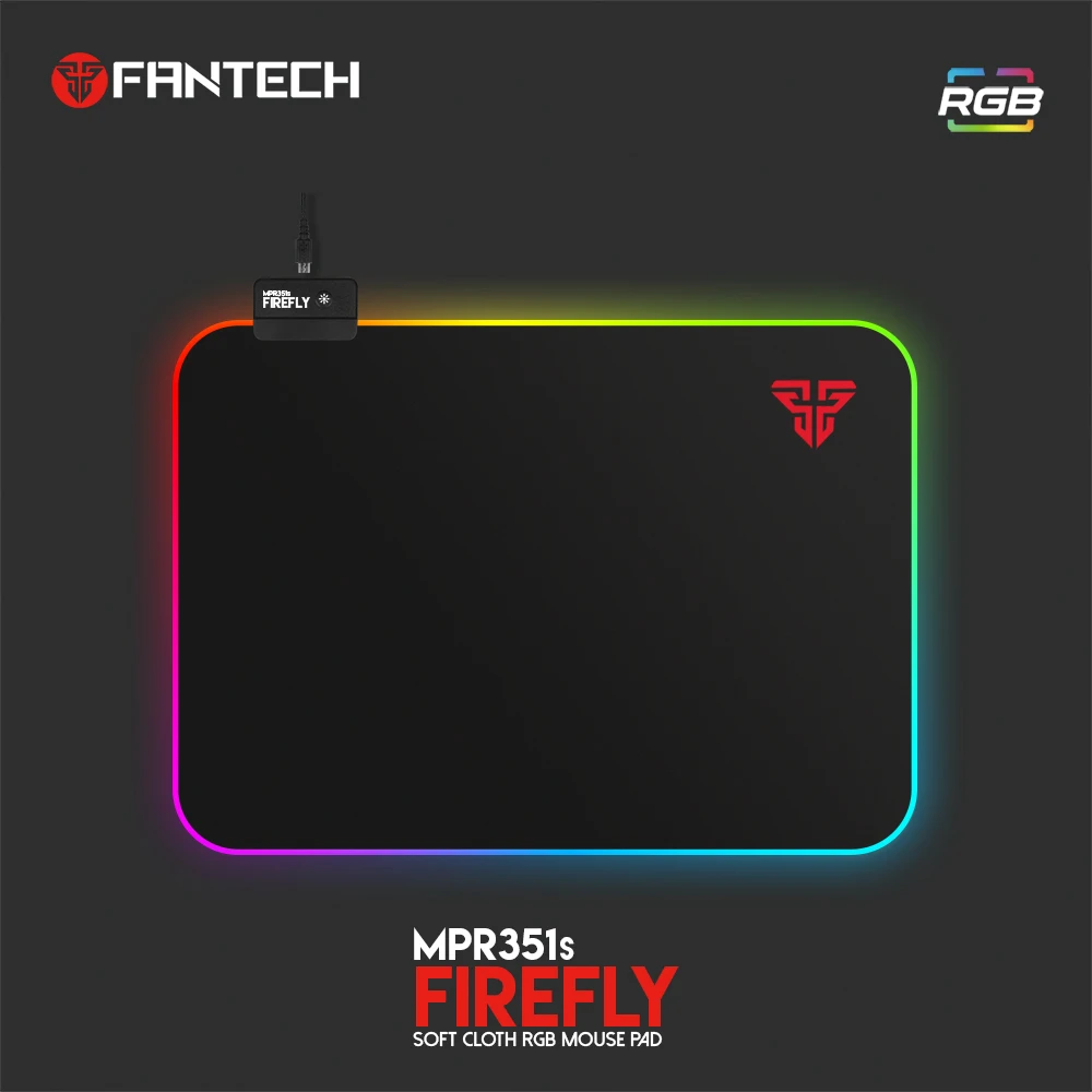 

FANTECH MPR351S RGB Profession Gaming Mouse Pad Natural Rubber Gaming Mouse Mat with Locking Edge For Mouse Pad Gamer
