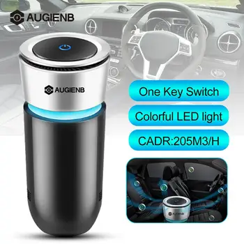 

AUGIENB Car Air Purifier 12V Negative Ions Air Cleaner Ionizer Air Freshener Auto Mist Maker PM2.5 Eliminator Cup Car Charger