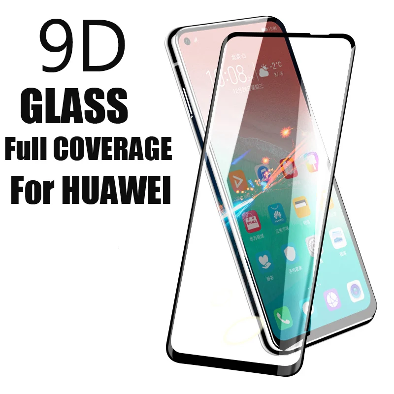 Закаленное стекло 9D для huawei Honor 10 lite 20 Pro 8X 9X 8A Защита экрана P Smart Z Y7 Y9 2019 защитное |