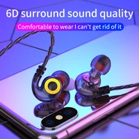Auricolari bassi Olhveitra cuffie cablate Gamer per iPhone Samsung vivavoce In Ear auricolari Stereo da 3.5mm con cancellazione del rumore con microfono