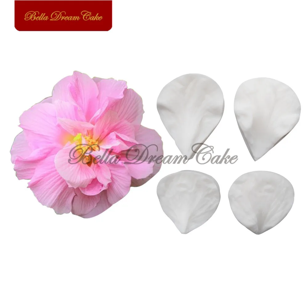 

Hibiscus Flower Silicone Veiner Mold Fondant Flower Petals Embossed Molds Cake Decorating Tool DIY Handmade Gumpaste Clay Mould