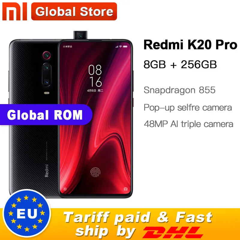 Xiaomi Redmi K20 Pro с глобальной прошивкой 256 Гб ПЗУ 8 ОЗУ мобильный телефон четыре ядра