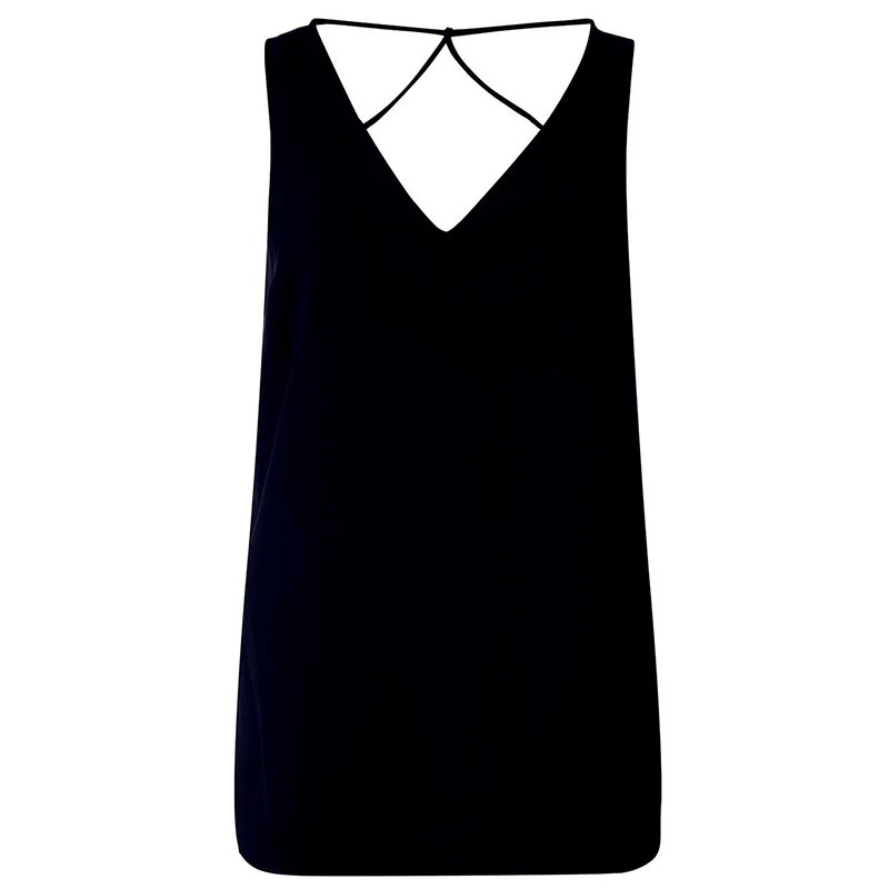 Hot Summer New Ladies Casual Tank Top Female Sexy V neck Sleeveless Chiffon Vest Women Tank Tops Female Large Size 6XL