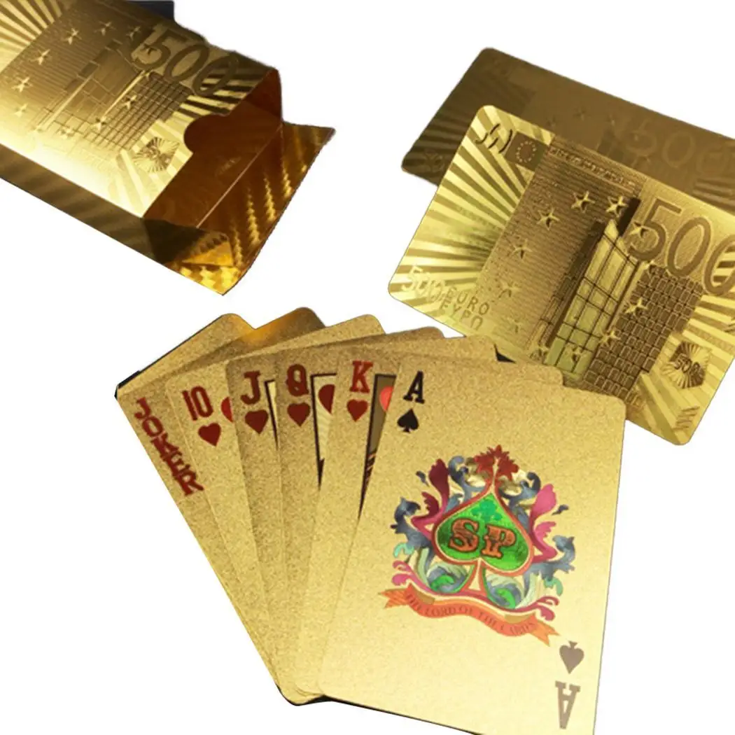 Новые игральные карты Золотая фольга покерные карты колода карт - Цвет: type 4