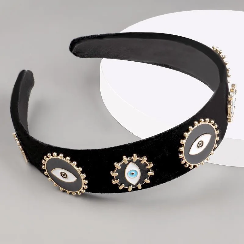 

2020 Bohemain Evil Eyes Headband Hairband For Women Hair Jewelry Party Fashion Headwear Hair Loop Hair Accessories