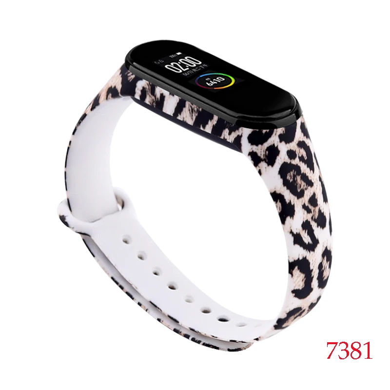 Для Xiaomi Mi Band 4/3 ремешок Металлическая пряжка силиконовый браслет аксессуары miband 3 браслет Miband 4 ремешок для часов М - Цвет: 7381