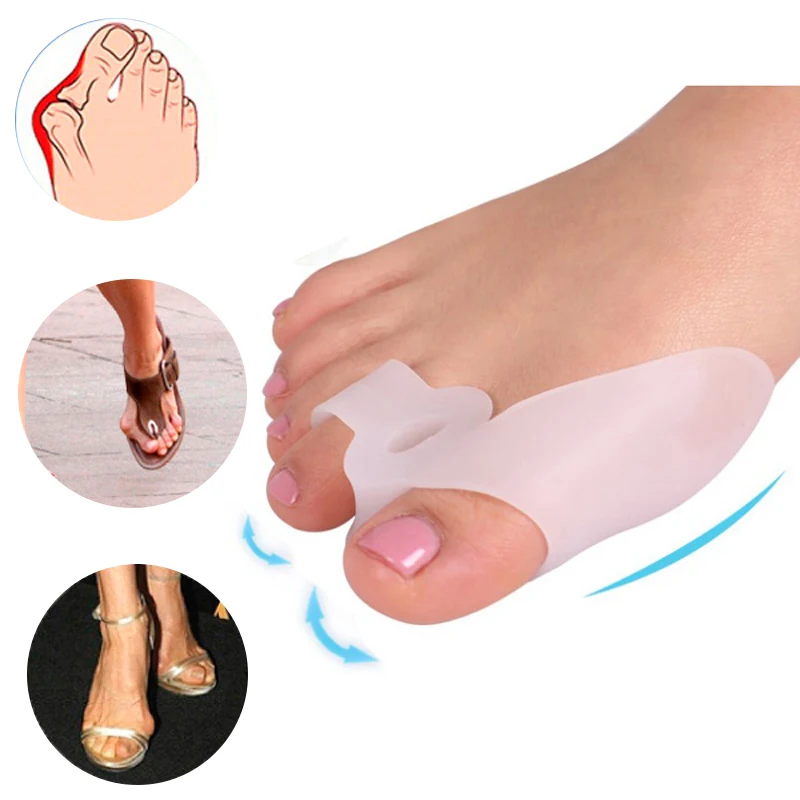1/2pair Silicone Toe Separator Stretchers Bunion Corrector Straightener Orthopedic Hallux Valgus Correction Pedicure Feet Care