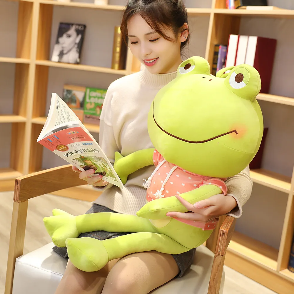Новинка, 1 шт., 65/90 см настоящие лягушки Кукла Kawaii плюшевая игрушка подушка морских животных кукла творческий подарок