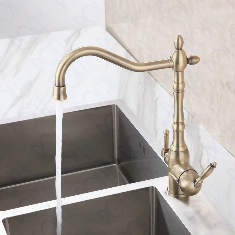 bronze 3 way water filter taps 5