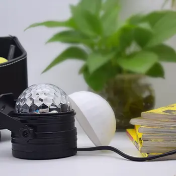 

Voice Sound Control LED RGB Stage Light Night Lamp USB Battery Power Magic Ball Disco Crystal DJ Club Bar Party Decor