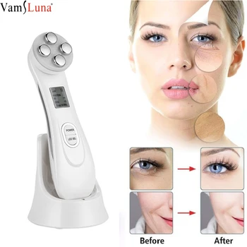 

Face Skin EMS Mesotherapy Electroporation RF Radio Frequency Facial LED Photon Skin Care Device Face Lifting Tighten Massager