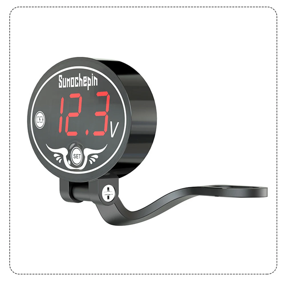 

12V Voltmeter Voltage Indicator Monitor Detector Waterproof Mount IP67