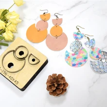 יפן פלדה למות לחתוך פלדה אגרוף חצי עיגול עגילי חיתוך עובש עץ מת עבור עור להב חותך שלטון עבור DIY עור מלאכות()