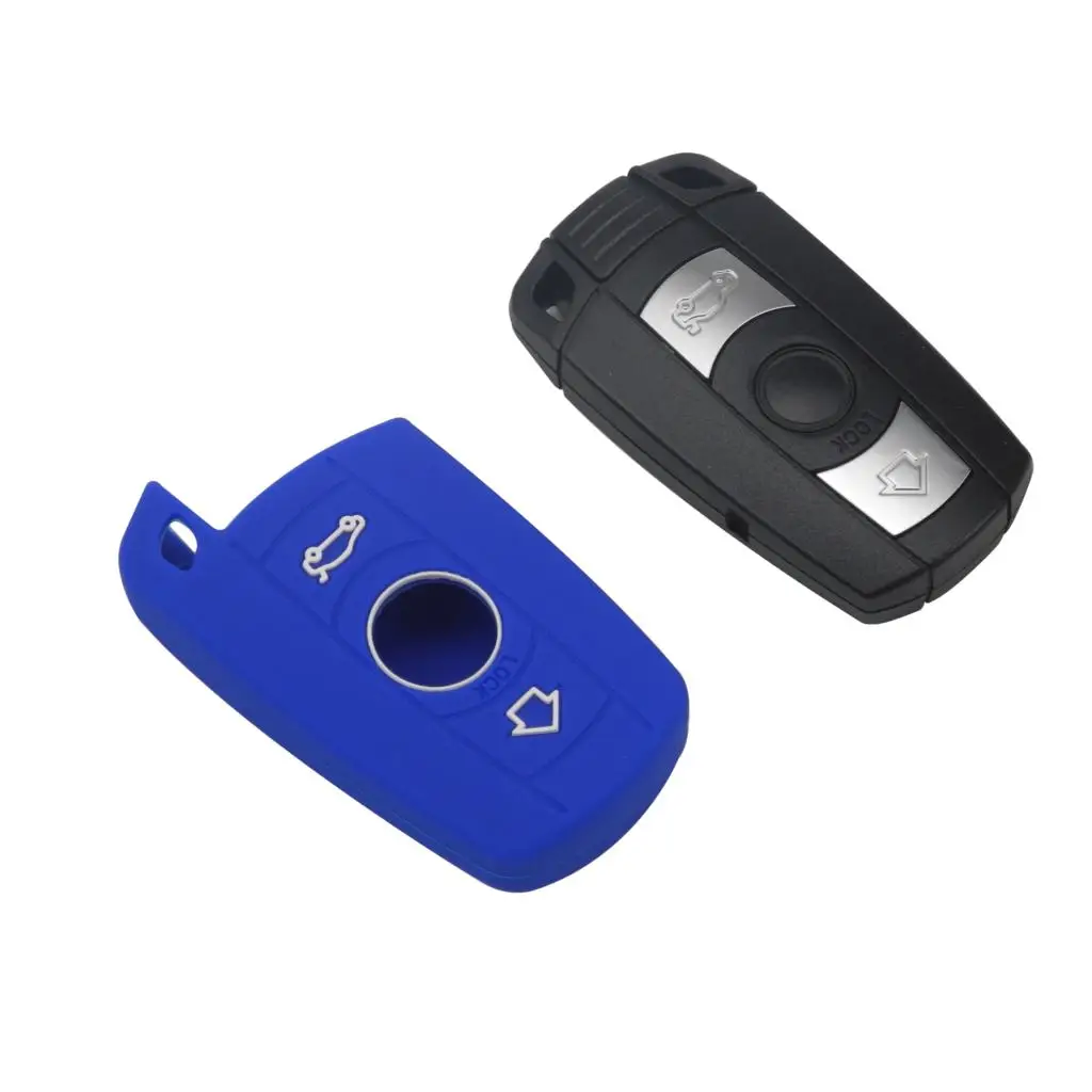 

3 Buttons Silicone Car Remote Key Fob Shell Cover Case For BMW 1 3 5 6 7 Series X3 X5 E36 E39 E90 E91 E92 E60