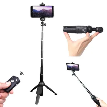 

Mini Tripod 3 In 1 Wireless Bluetooth Selfie Stick Foldable Handheld Monopod Shutter Remote Extendable For Iphone/Android/Huawei