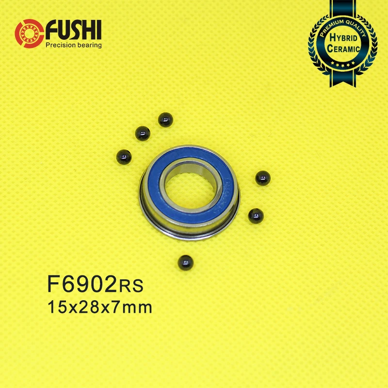 

F6902 Hybrid Ceramic Bearing 15*28*7 mm ABEC-1 ( 1 PC) Industry Motor Spindle F6902HC Hybrids Si3N4 Ball Bearings 3NC F6902RS