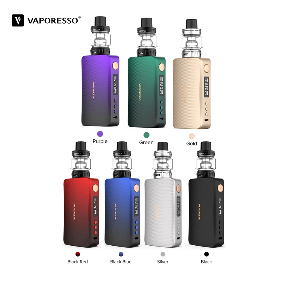 Оригинальный Vaporesso Роскошные S комплект No18650 электронная сигарета с 220 Вт коробка