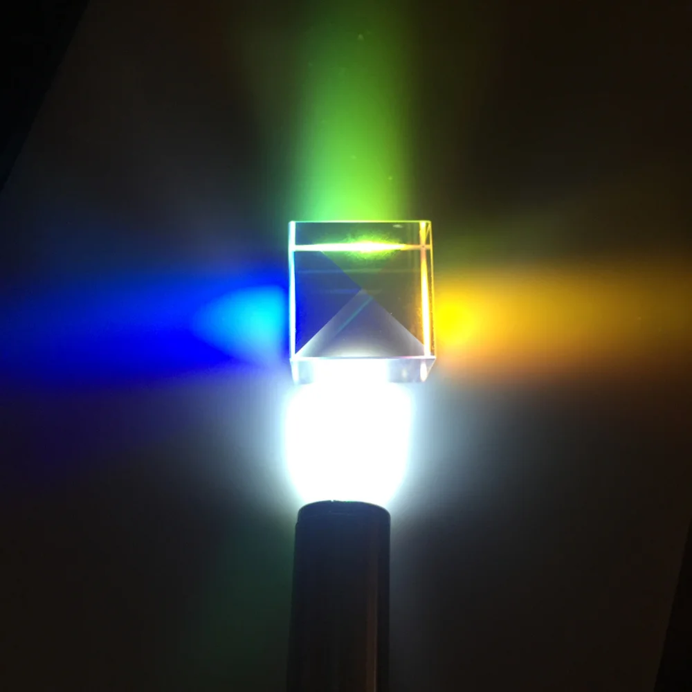 Cubo Prisma Ottico In Vetro Dicroico 12,7 Mm – Magic Cube Per Effetti Arcobaleno RGB, Regalo