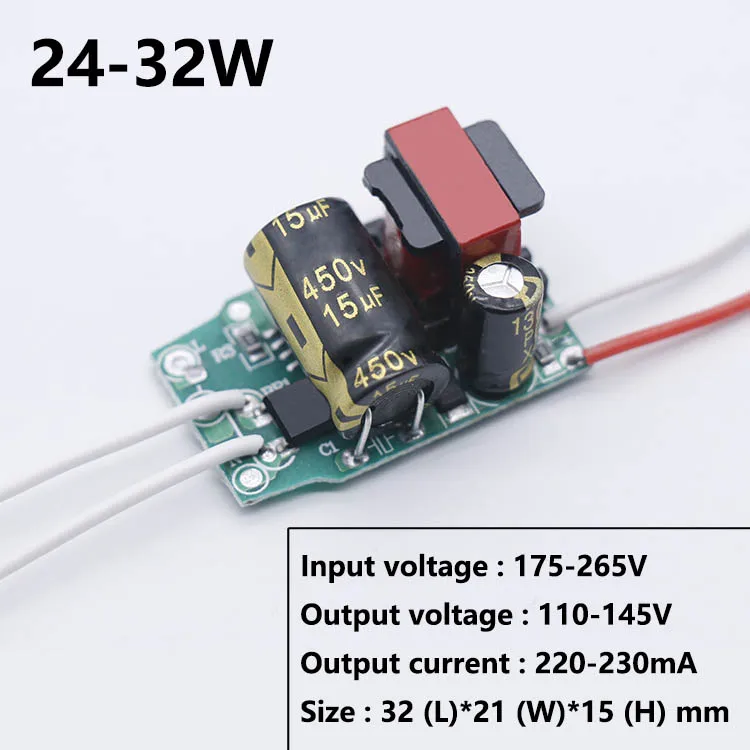 18 Вт 24 Вт 32 Вт 40 Вт Светодиодный неизолированный драйвер 220ма 230ма светодиодный драйвер Источник питания AC80-180V Трансформаторы освещения для smd светодиодная лампочка - Цвет: 24-32W 110-145V