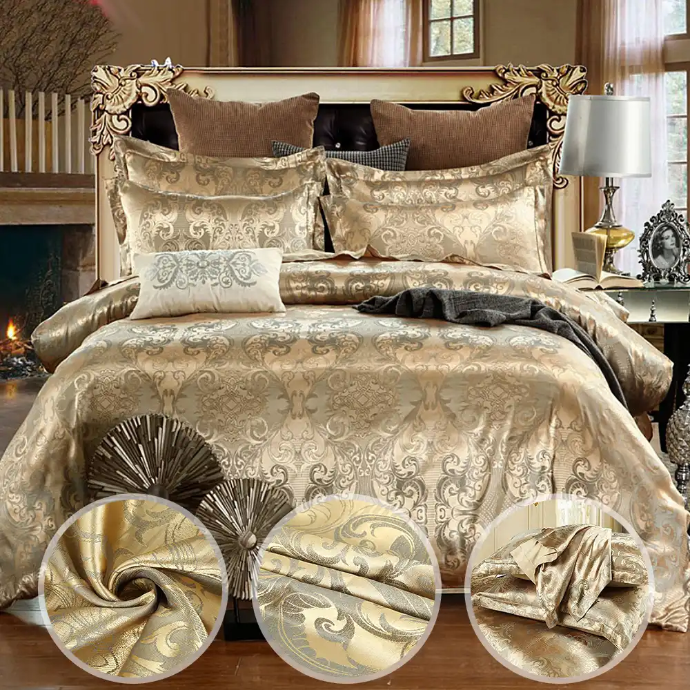 Comforter Bedding Sets Quilt Cover Three Piece Luxury Rose Gold