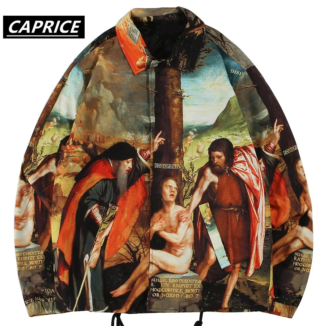 

An Allegory of the Old and New Testaments Painting Print Windbreaker Coaches Jackets Streetwear 2019 Hip Hop Casual Coats mens