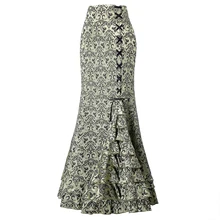 Тонкая юбка с высокой талией в виде рыбьего хвоста, декоративный пэчворк, необычная Женская юбка, сексуальная уличная мода, женские юбки для путешествий