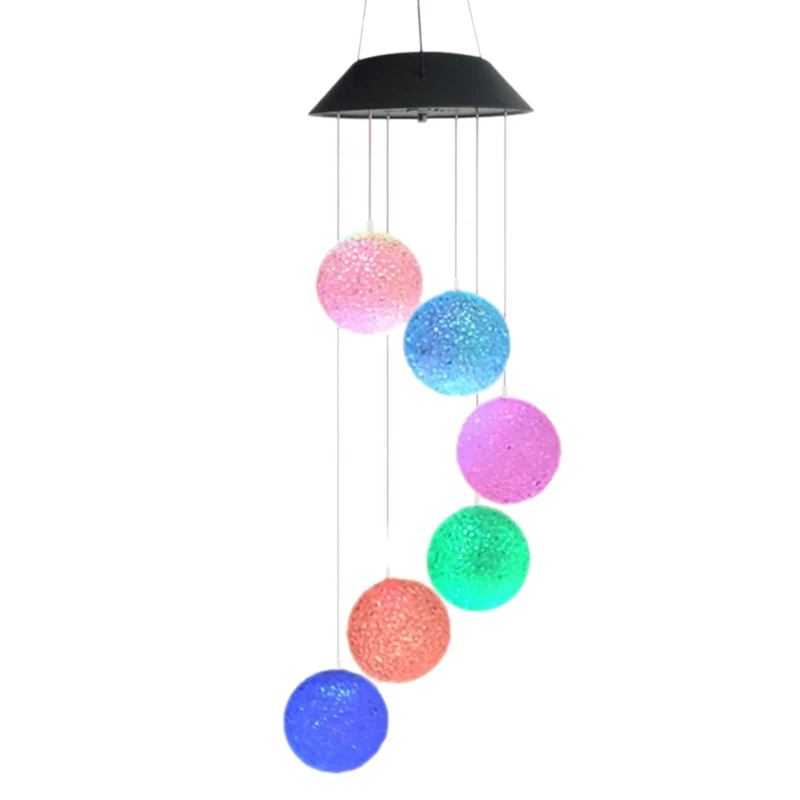 

LED Solar Powered Butterfly Ball Wind Chimes Light Home Garden Hanging Lamp Decor Outdoor Solar Butterfly Wind Chime