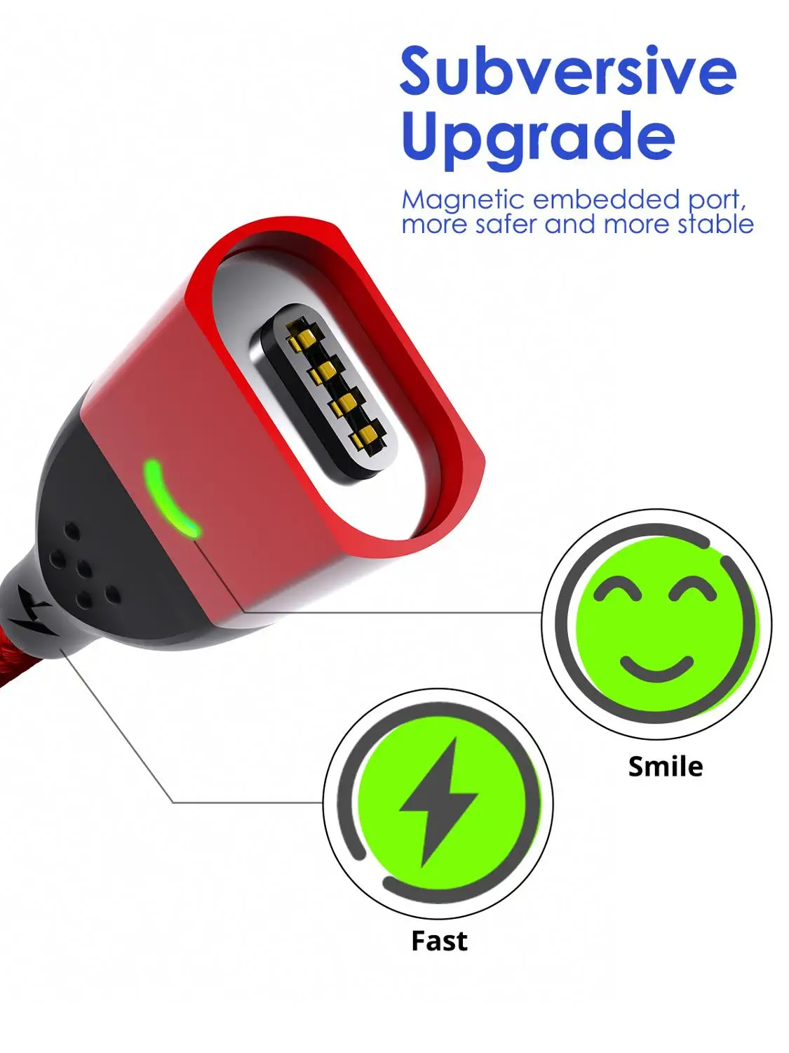 Магнитный кабель anmon Type C Micro USB для быстрой зарядки xiaomi redmi note 7 провод быстрая