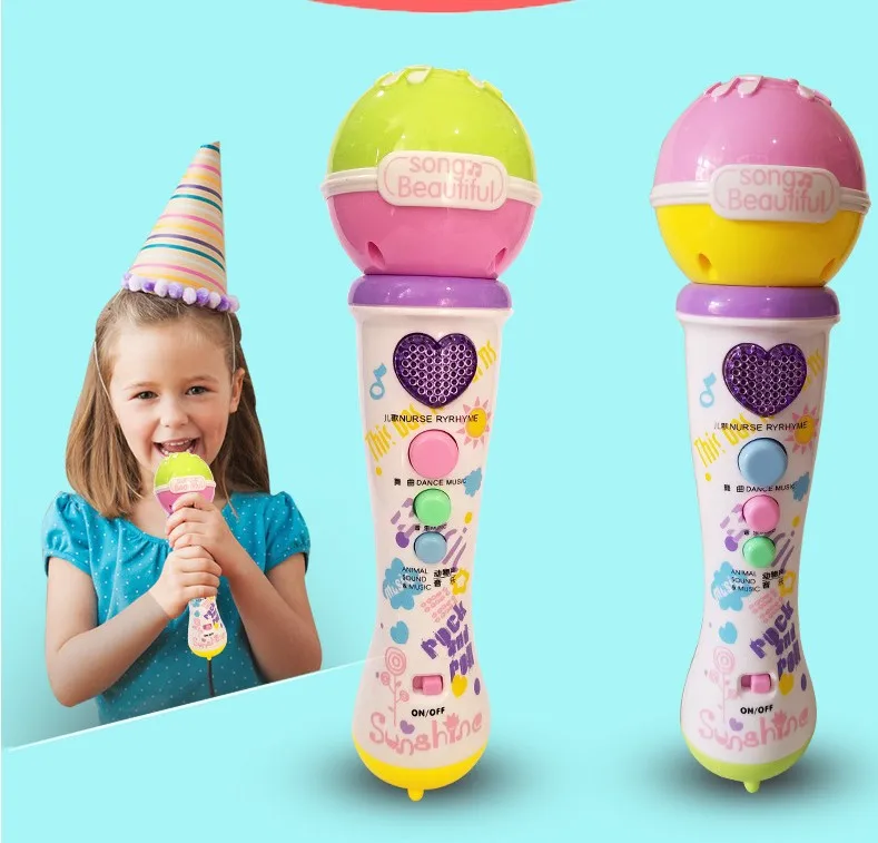 Микрофон эмулятор игрушечный детский микрофон музыка 2-6 лет девушки мужской унисекс 10-30 юаней PA беспроводной 8