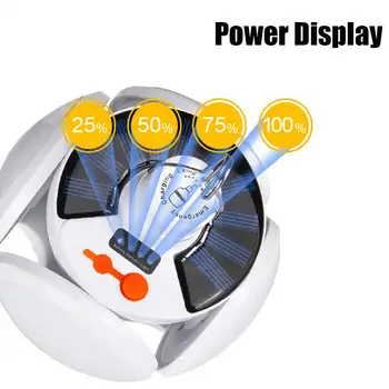 

Solar Bulb 3 Lighting Modes Camping Rechargeable Lamp Bulb LED Bulb with Clips White Waterproof Indoor Outdoor Hiking