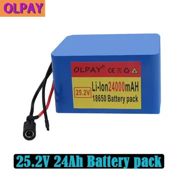 

New 6S5P 24V 24Ah 25.2V lithium battery pack batteries for electric motor bicycle ebike scooter wheelchair cropper with BMS