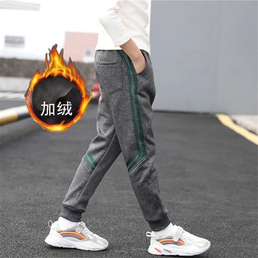 Детские штаны 2021 Одежда для мальчиков Сезон осень зима Спортивные подростков хлопчатобумажные