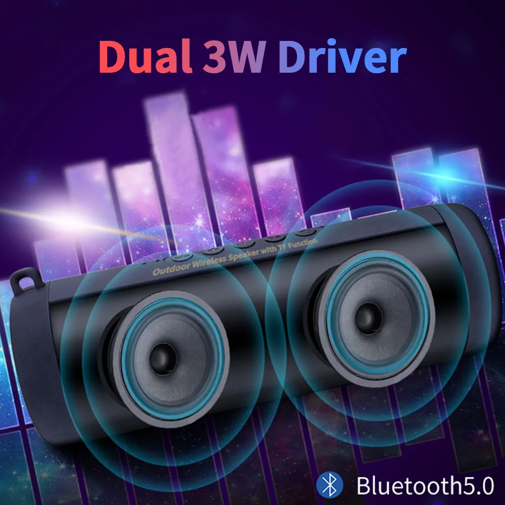 Оригинальная портативная Bluetooth Колонка T2 светодиодный уличный беспроводной