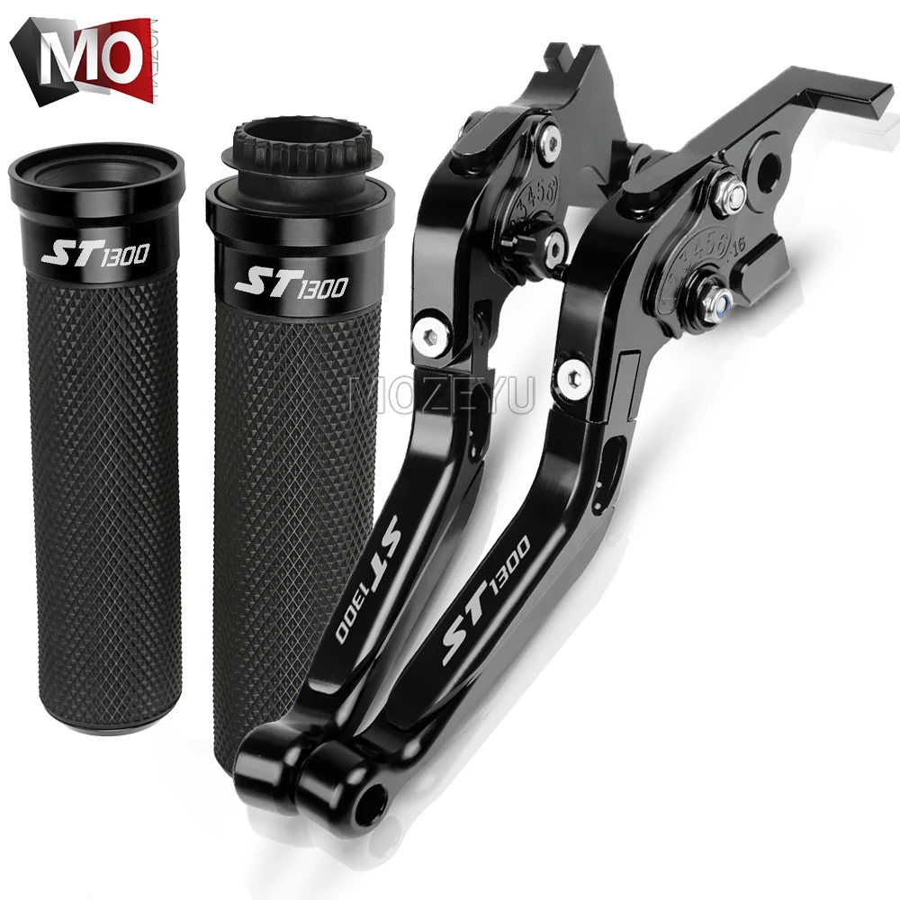 Для Honda ST1300/ST1300A ST 1300 2003-2007 2004 2005 2006 Аксессуары для мотоциклов ЧПУ сцепные рычаги Руль ручками - Цвет: Black