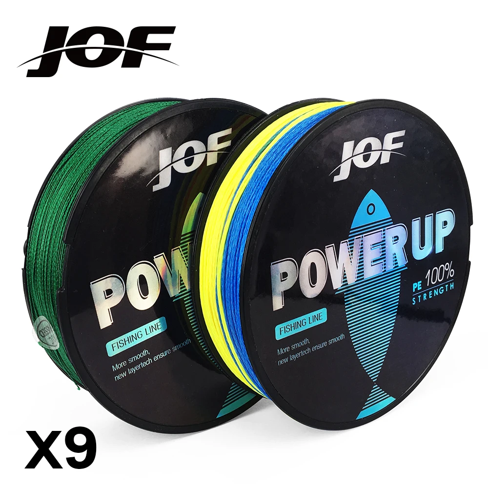 JOF 9 плетеная рыболовная леска Япония Супер Прочные многонитевые рыболовные