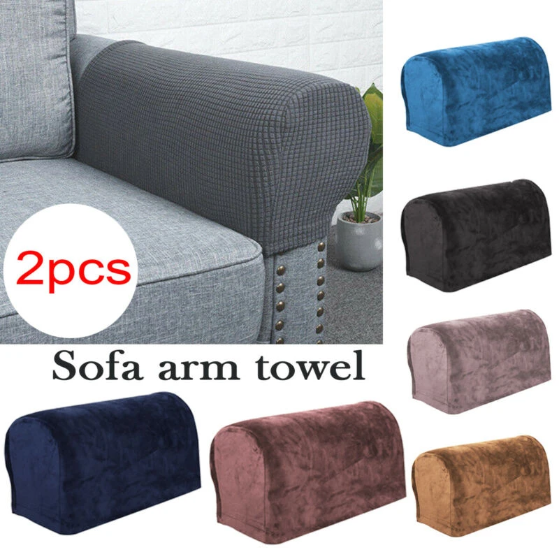1pair Removable Stretch Sofa Arm Rest Covers Armchair Couch Arm