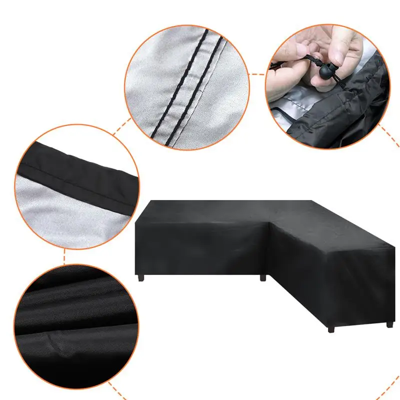 Description Picture 6 of itemWaterproof Corner Sofa L Shape Cover Rattan Patio Garden Furniture Protective Cover All-Purpose Outdoor Dust Covers 12 SIZES