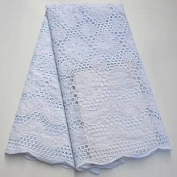 

High Quality Embroidery White Lace Fabric Swiss Voile Lace In Switzerland 2020 New Design African Swiss Voile Lace Fabric BB7-6