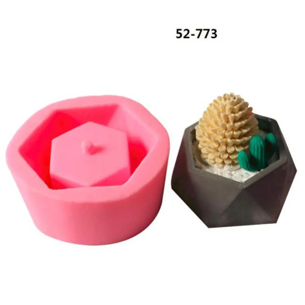 Розовый Diy силиконовая форма для цемента мясистый цветочный горшок силиконовая форма простая личность креативный зеленый горшок для растений - Цвет: Розовый