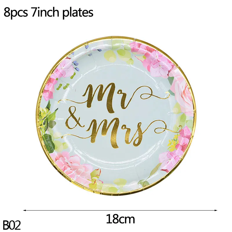 8pcs 18cm plate Бронзовые столовые приборы с золотой пластиной одноразовые трубочки бумажные салфетки Свадебные Плакаты Декор Свадебные вечерние столовые приборы - Цвет: 8pcs 18cm plate