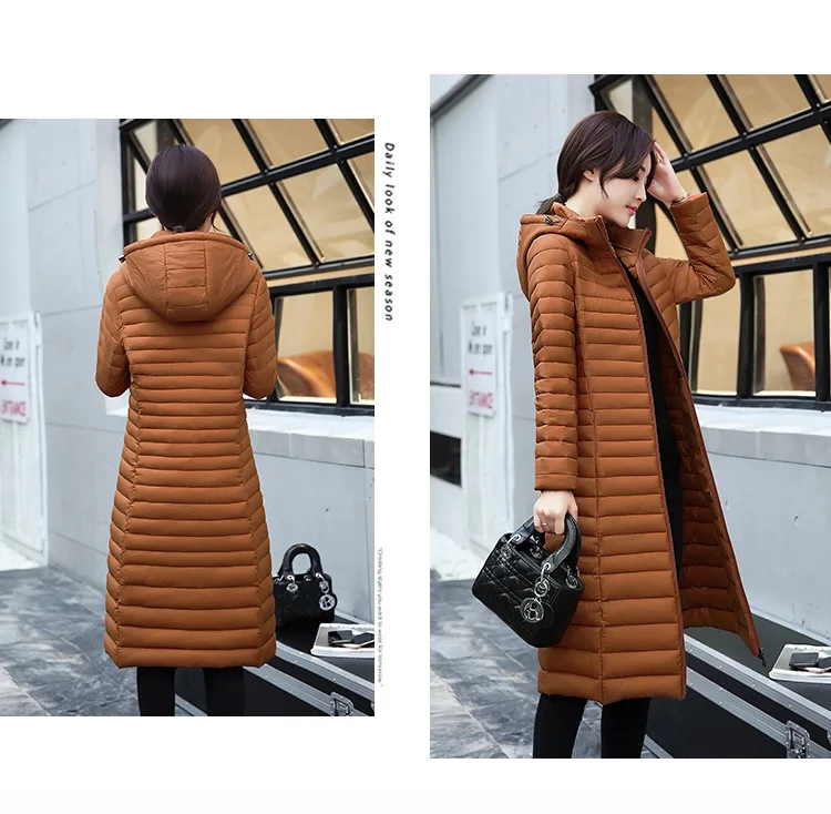 Cotton-padded Clothes Women's Mid-length Cotton-padded Jacket Autumn And Winter New Style Korean-style Large Size Slim Fit