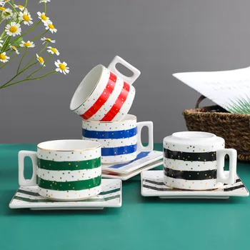 

Ceramic Coffee Cup 150ml Nordic Tea Cup Matt Porcelain Tea Set Advanced Teacup Cafe Espresso Cup Creative tea cup