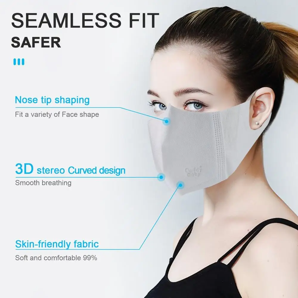 

Non-Woven Fabric Disposable Mouth Masks Kid Anti Haze Mask Anti-Dust Masks 50pcs