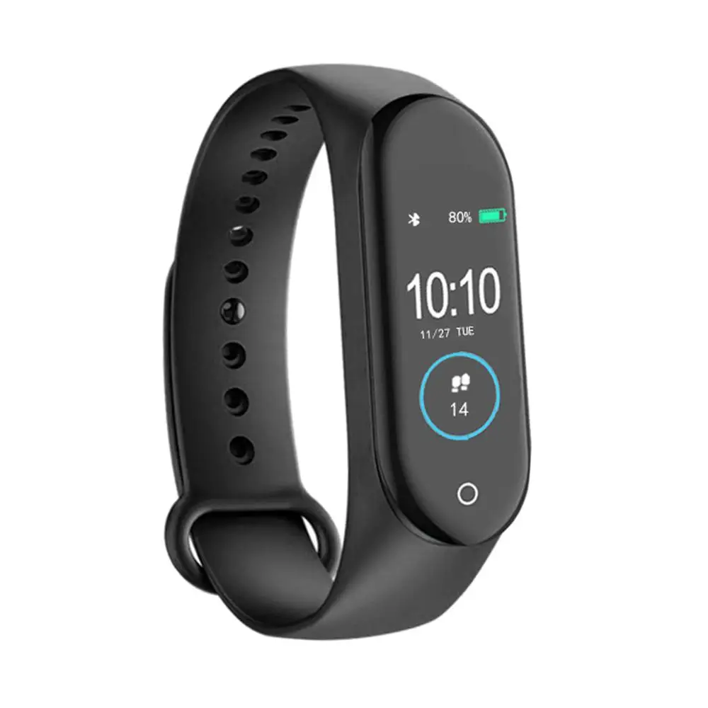 

M4 Bluetooth Smart Band Bracelet Wristband Steps Calories Burned Mileage Heart Rate Blood Pressure Monitor Tracker Wristband