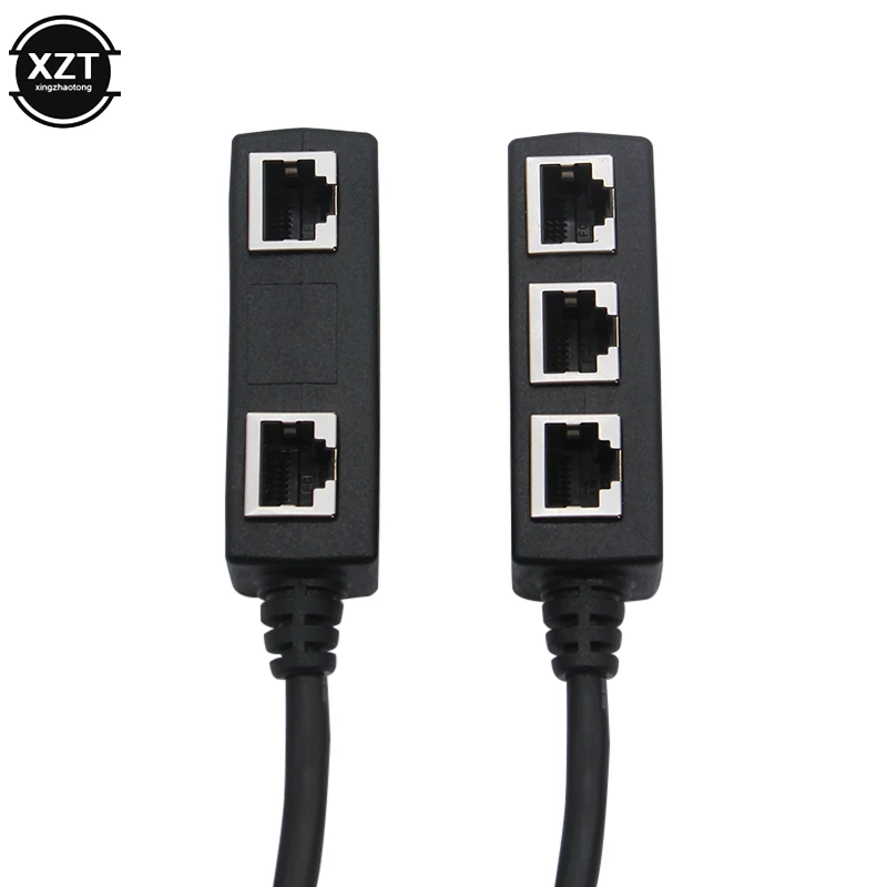 1 шт. RJ45 Папа 2 мама Ethernet сетевой разъем разветвитель кабеля Удлинительный адаптер