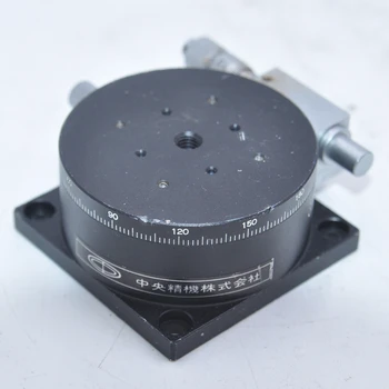 

CHUO optical precision alignment fine adjustment rotary slide table university experiment manual 360 degree platform aluminum 60