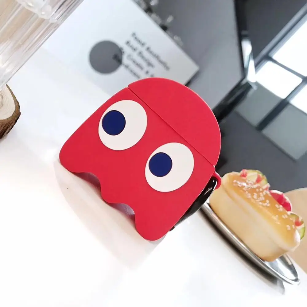 Мультфильм Pac-Man Мягкий силиконовый чехол для AirPods 3D Bluetooth беспроводные наушники чехол для Apple AirPods 1 2 Коробка гарнитура чехол