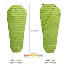 Goose Down Sleeping Bag AEGISMAX Mummy Comfortable Portable Outdoor 3 Season Ultra-Light 11 Degree 180cm/200cm